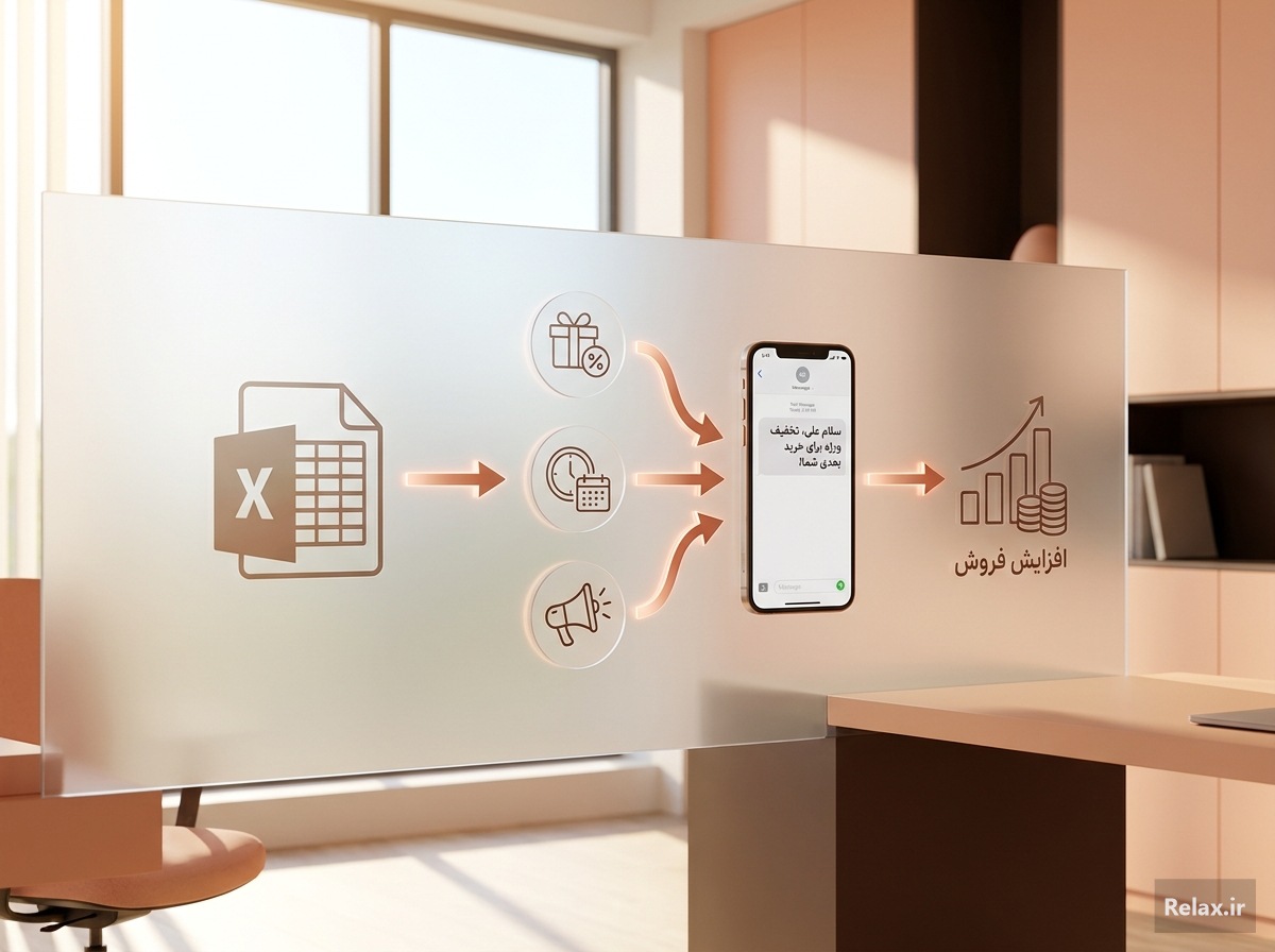 نمونه کاربردهای فایل اکسل در ارسال پیامک بدهی و کد تخفیف