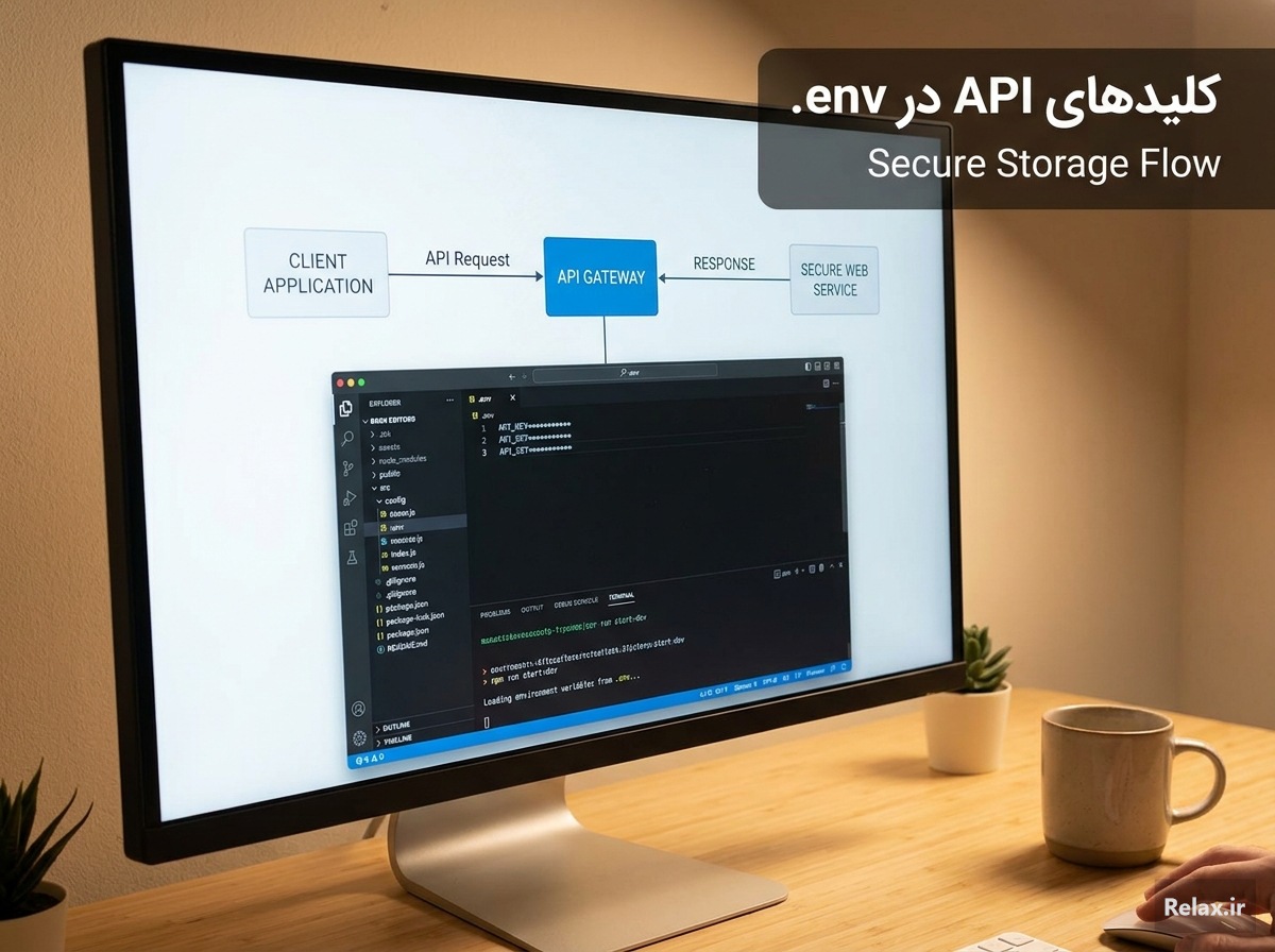 ذخیرهسازی کلید API پیامک در فایل متغیرهای محیطی سیستم